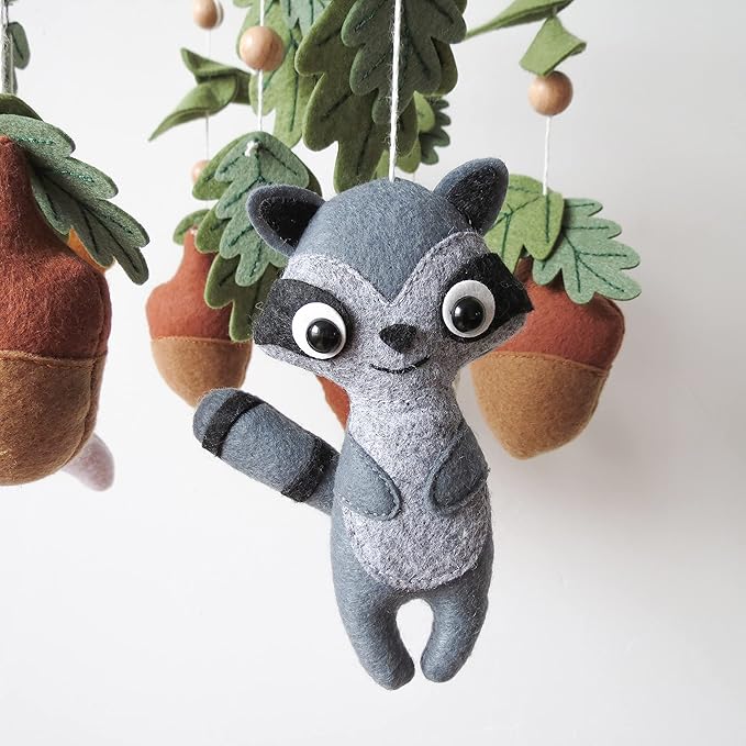 Woodland Crib Mobile Woodland Baby Mobile for Crib Forest Animals Theme Mobile Nursery Decor Baby Crib Mobile for Boys Girls