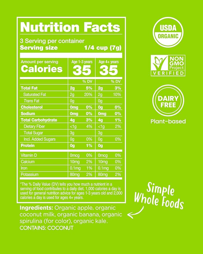 Amara Organic Fruit Bites Apple Kale - No Artificial Colors/Dyes, Added Sugar, Dairy-Free Fruit Snacks, Made with Organic Whole Foods, Healthy Fruit Snacks for Kids - 6 Pack