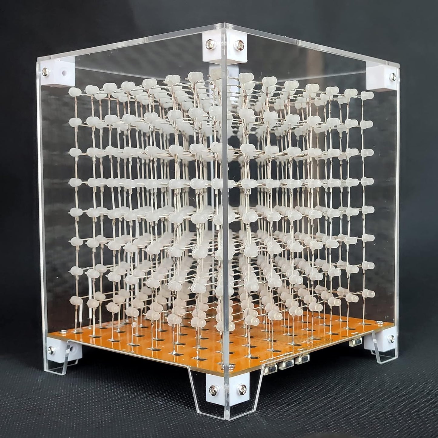 Mini 3D Led Cube DIY Electronics Kit Soldering Project Kit (3D8MINI-CASE-5PS)