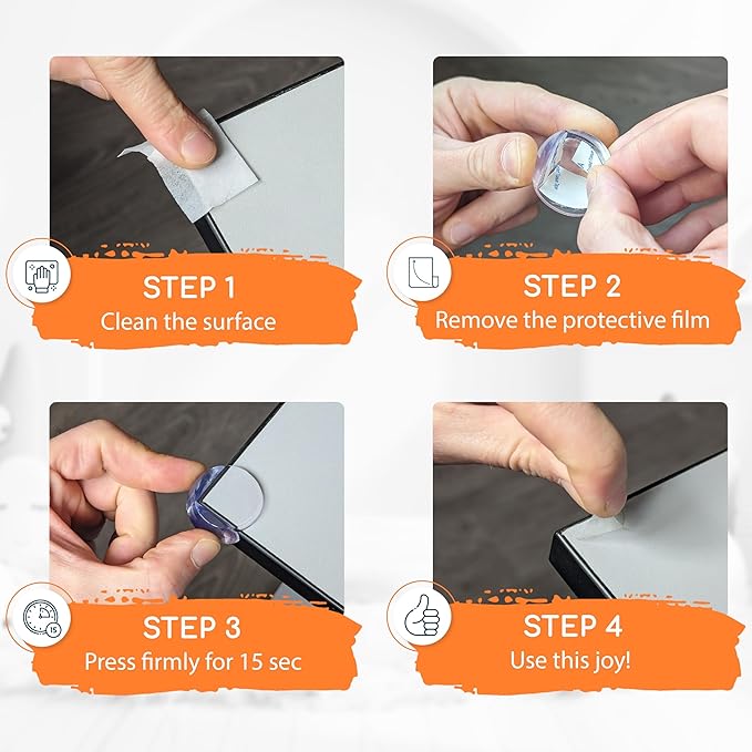 GLUIT Corner Protector Baby – Table Edge Protectors and Safety Covers for Kids, Clear Child Proof Corner Guards for Furniture, Cabinets, Coffee Tables, and Sharp Corners (10 Pack)