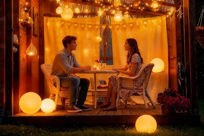 LOFTEK 6-inch LED Light Ball: Nursery Night Light with Remote Control, 16 RGB Color Changing & Dimming Rechargeable, Cordless Portable Floating Pool Lights for Kids or Decor