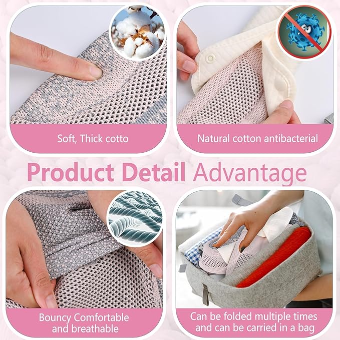 Baby Carrier Newborn to Toddler, Ergonomic, Breathable and Lightweight Newborn Carrier, Infant Carrier for 7-33 lbs, Easy Adjustable, Soft(Light Pink)