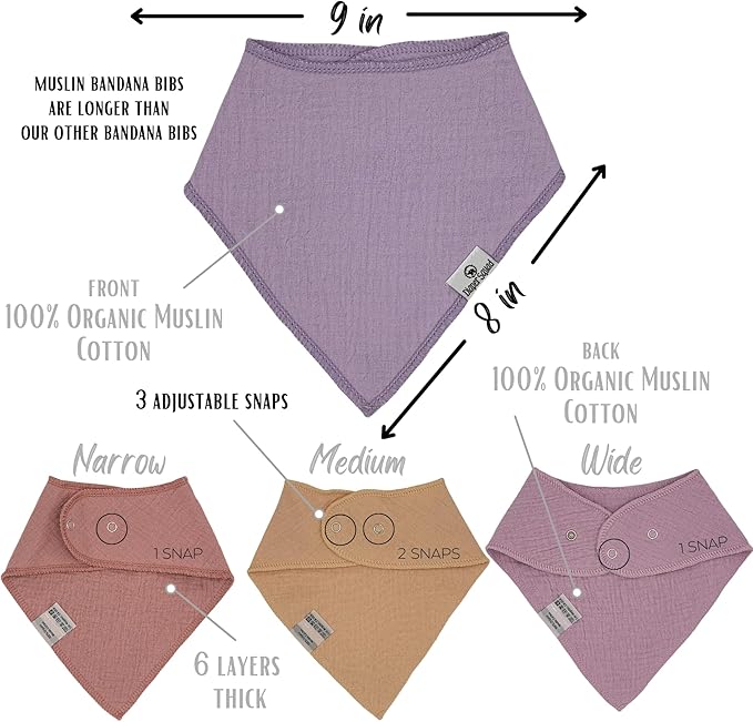 DiaperSquad's Baby Bibs for Drooling and Teething, Bibs for Boys, Baby Girl - Solid Cotton Baby Drool Bibs