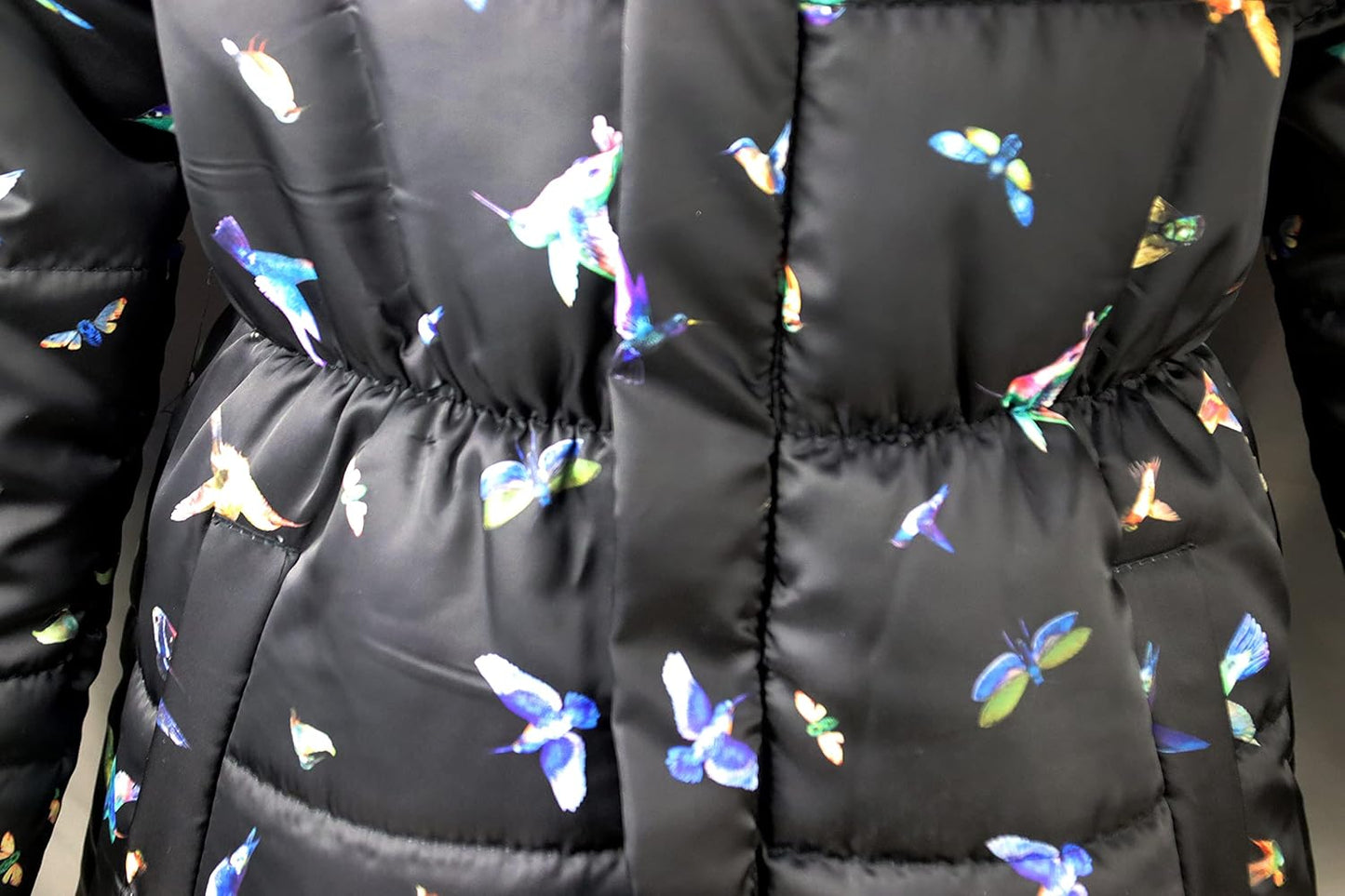 Miss Bei Girl's Winter Coat Jacket Hooded Kids Toddler Flower Print Parka Outwear Warm Cotton Puffer Hooded Jacket