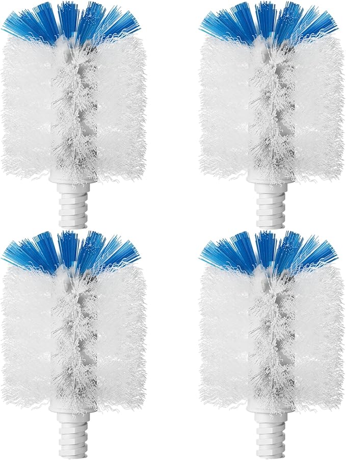 Bottle Brush Refills for OXO Stainless Steel Bottle Brush Only, 4 Pack Bottle Brush Replacement Head for Clean Water Bottle, Baby Bottle, Glasswares, Mugs