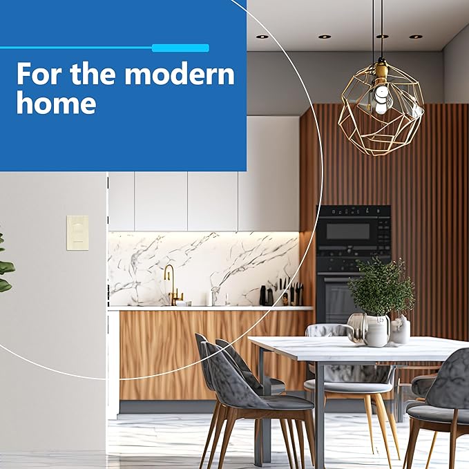 LIDER Brushed Finish Decorator Switch Cover, Screwless Wall Plate, Mid-Size 1-Gang 4.88" x 3.11", Unbreakable Polycarbonate Thermoplastic, UL Listed, LSWP-31M-BLA10P, Brushed Light Almond, 10 pack