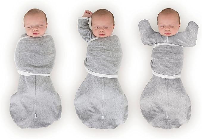SwaddleDesigns 6-Way Omni Swaddle Sack Arms Up Swaddle for Newborn, More Options to Calm Startle Reflex, Improves Sleep