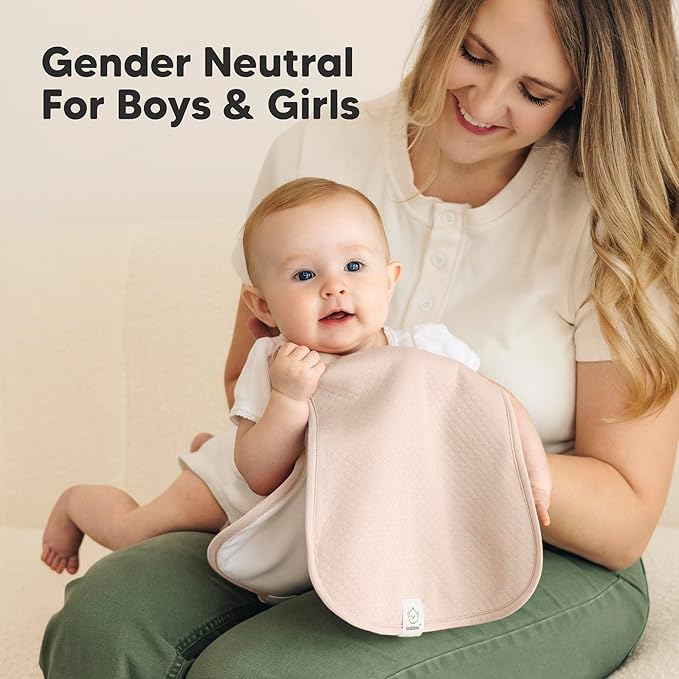 KeaBabies 5-Pack Organic Burp Cloths Baby Girl, Boy - Extra Large, Absorbent Baby Burp Cloths,Soft Burping Cloths for Babies,Newborn Burp Clothes,Cotton Burp Rags, Thick Burp Cloth (Flora Dew/Quin)