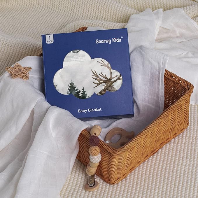 Baby Blankets for Boys and Girls, Deer Super Soft Nursery Minky Blanket for Newborn Baby, Double Layer with Dotted Backing, Essentials Receiving Bed Throw Blanket Crib Shower Gifts, 30 x 40 Inch