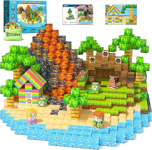 Magnetic Blocks - 120PCS 1“ Magnetic Building Blocks Kids Toys for Age 3-5 4-8 5-7 8-12, Stacking Mine Magnet World Craft Cubes for Kids, Educational Toys Christmas Birthday Game Gifts for Boys Girls