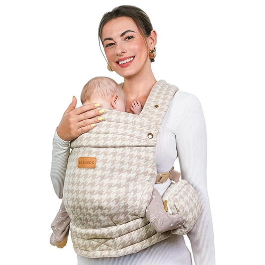 Baby Carrier Newborn to Toddler, Ergonomic Baby Toddler Carrier with Head Support (7-44 lbs) – Front Inward, Front Outward, Back Carry – Hands-Free, Lumbar Support (Beige)