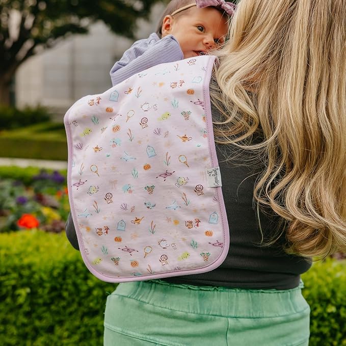 Copper Pearl Baby Burp Cloth Large 21''x10'' Size Premium Absorbent Triple Layer 3-Pack Gift Set Disney Princess