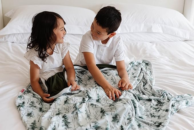 Pobibaby Soft Neutral Baby Blanket - Comfortable Premium Cotton Toddler Quilt, Ideal for Boys and Girls - Perfect Baby Boy, Baby Girl Toddler Blanket - Warm, Soft Baby Blankets (Magical Woods)