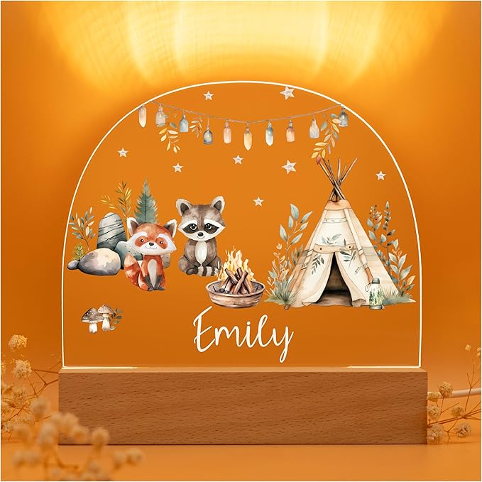 Baby Gifts Personalized/Baby Boy Items Newborn Essentials/Unique Baby Bear Night Light/Customized Name Light for Bedroom