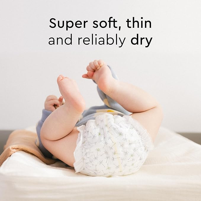 LILLYDOO Baby Diapers - Size 2 (9-18 lbs), Half-Monthly Supply (102 Count), Leak Protection, Skin-Friendly, Ultrasoft, Perfume- & Chlorine-Free, Hypoallergenic, Dermatologist Tested, Oeko-TEX®