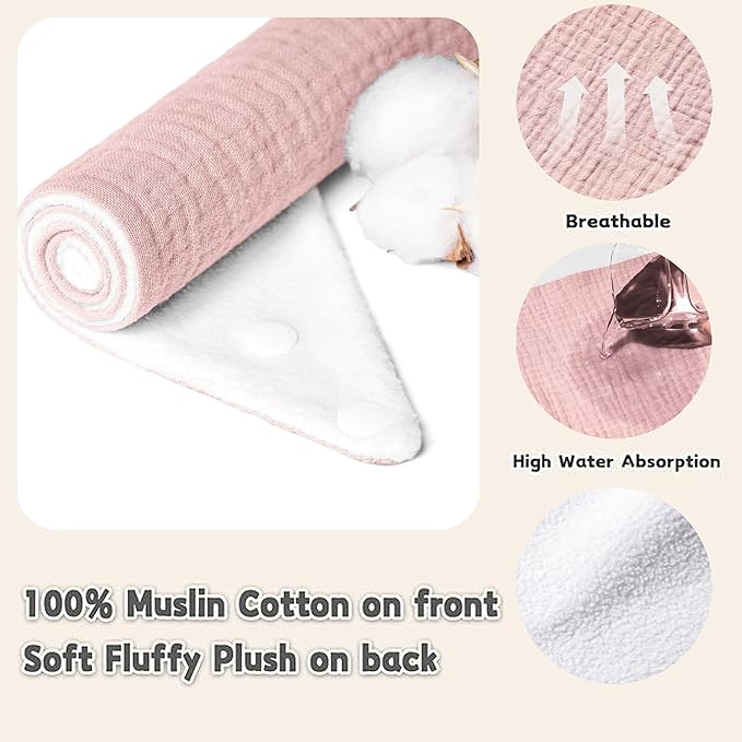 Susurration Muslin Baby Drool Bibs 6Pack Soft Triangular Adjustable Baby Bandana Bibs for Unisex Baby Girls & Boys