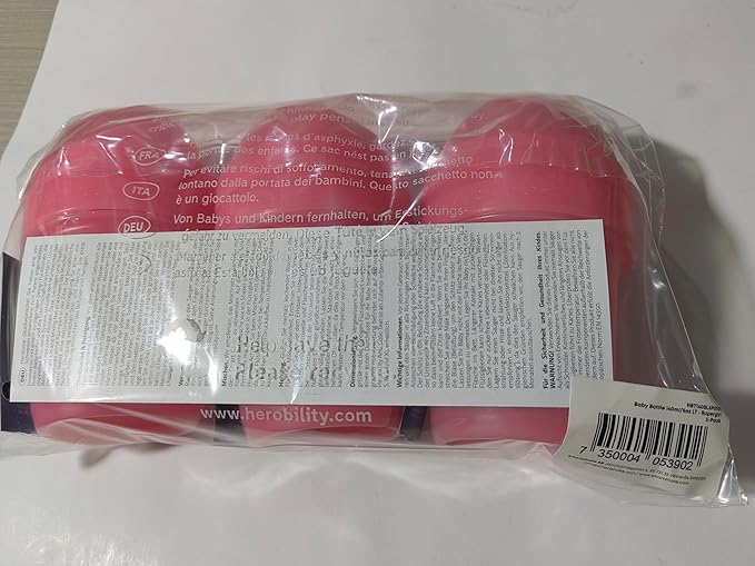 Herobility Double Anti-Colic Baby Bottles – 5 fl oz/140ml – 3-Pack