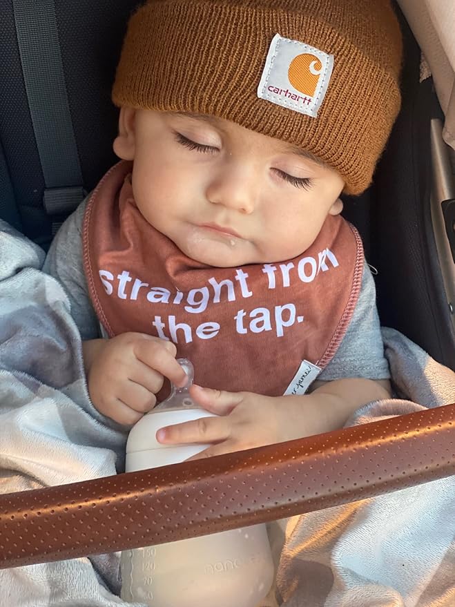 Denver James Bandana Feeding Drool Baby Bib I Soft Organic Cotton I Fleece Back