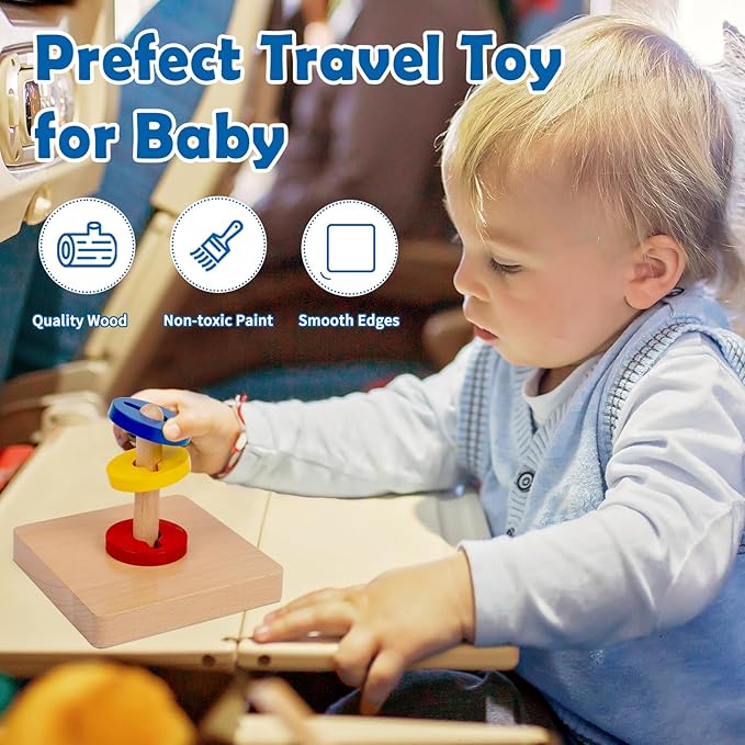 Adena Montessori Wooden Twist and Sort-Circle Preschool Equipment Early Development Baby Toy