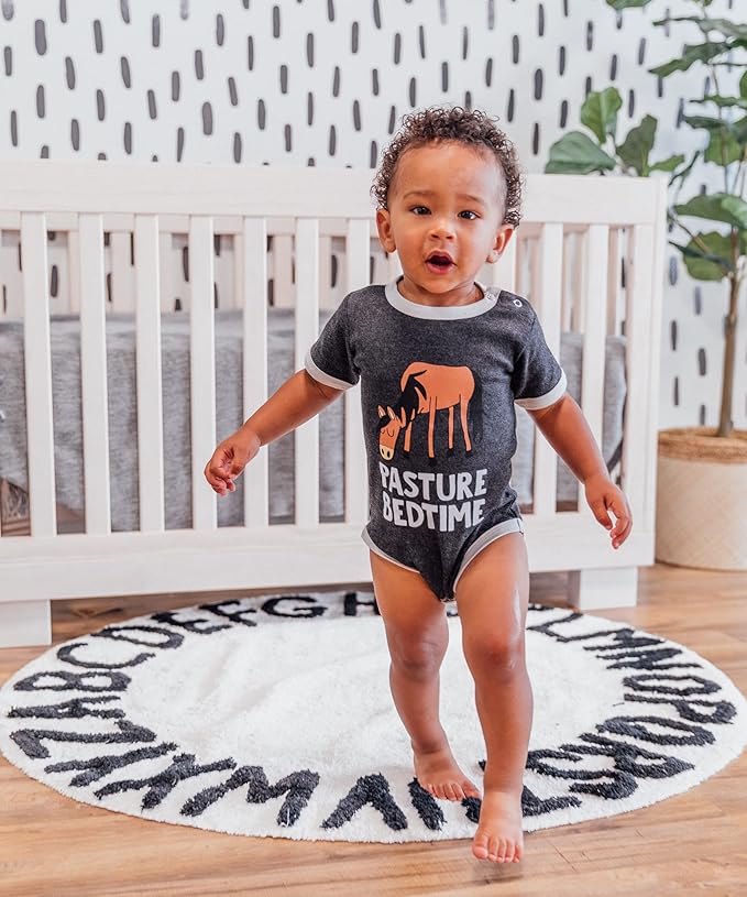 Lazy One Cute Unisex Baby Bodysuit, Cute Animal Designs, 6-18 Months