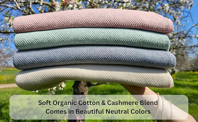 Little Rou Peekaboo Nursing Cover Up for Breastfeeding - Breathable Knit - Soft Organic Cotton & Cashmere Breast Feeding Poncho for Women - Privacy Feature - Includes Mesh Laundry Bag (Mauve)