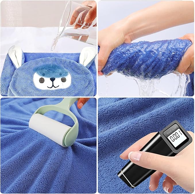 Visen Premium Hooded Towel for Kids,-28×55 INCH Large Size Kids Bath Towel,Ultra Soft Hooded Towel Wrap for Boys Girls, Highly Absorbent Bathrobe Blanket Gifts for Toddlers Shower (Navy Blue)