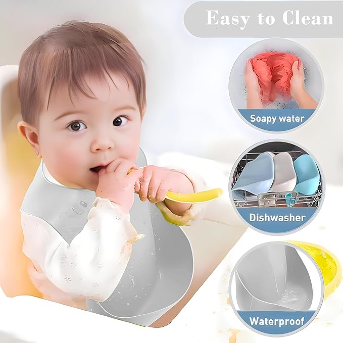 Silicone Baby Feeding Set,Miicasa Baby Led Weaning Supplies Kit With Suction Bowl & Car Plate, Bib, Spoon, Fork, Cup - Food-Grade Silicone, Dishwasher-Safe, No BPAs - For 3+ Months
