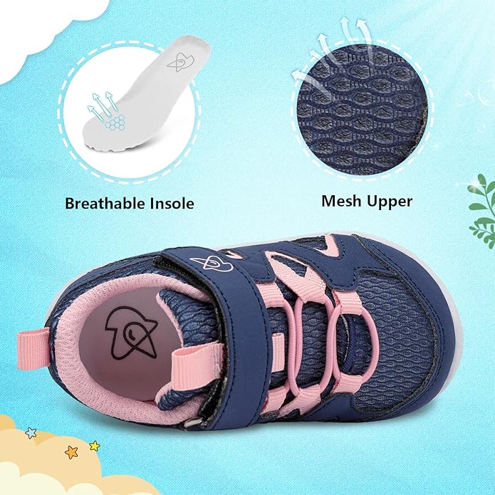 LeIsfIt Baby Shoes Boys Girls First Walking Shoes Non-Slip Toddler Breathable Sneakers Infant Sneakers