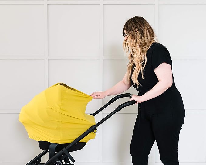 Copper Pearl Multi-Use Cover: Car Seat Covers, Nursing Cover, and Stroller Cover for Sun - Stretchy Fabric, All-Season Use, Stylish Designs, Easy Access for Moms - Squirt