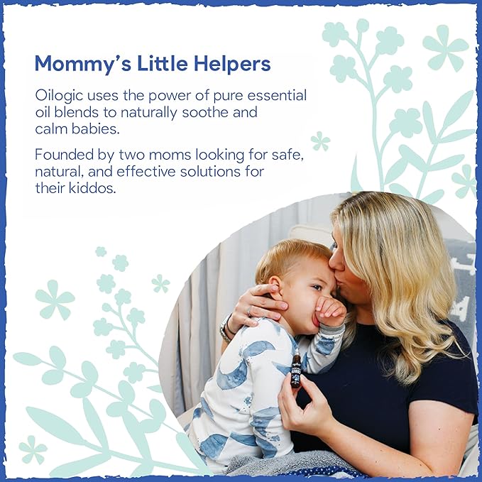 Oilogic Baby Essential Oil Vapor Drops for Diffuse & Humidifier, 2-Pack Set with Stuffy Nose & Cough + Slumber & Sleep - Baby Aromatherapy Oil is Safe for Babies, Kids & Toddlers