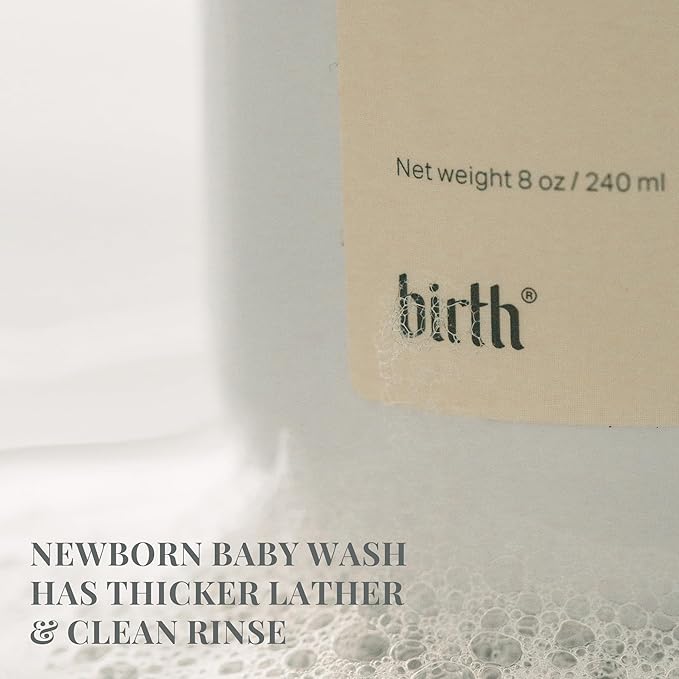 BIRTH SKINCARE Baby Shampoo & Wash - 2-in-1 Gentle Cleansing Aloe Vera & Colloidal Oatmeal Formula for Babies - Soothing, PH-Balanced Baby Body Wash - Free of Parabens, 8oz/ 240ml