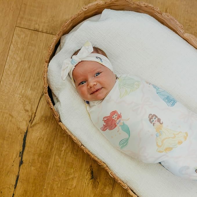 Copper Pearl Large Premium Knit Baby Swaddle Receiving Blanket Disney Princess