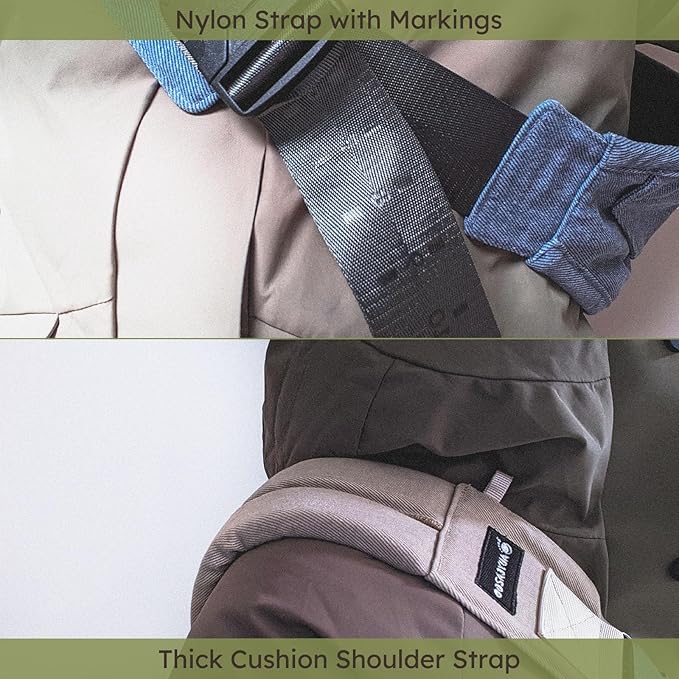 Toddler Sling Carrier - Premium Cotton, Expandable & Ergonomic, One Size Fits All, Ideal for 6-48 Months (11-44 lbs), Compact & Easy to Use, Green Check