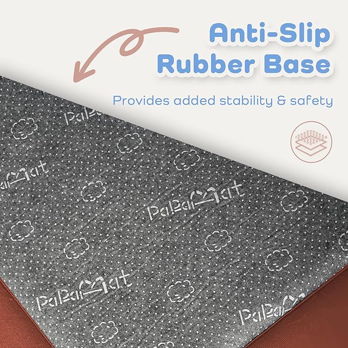 1.3" Thick Baby Floor Play Mat 50x50, Basic Padded Foam Mat for Tummy Time Crawling, Non Slip Cushioned for Babies Toddlers Infants Kids (Coral)