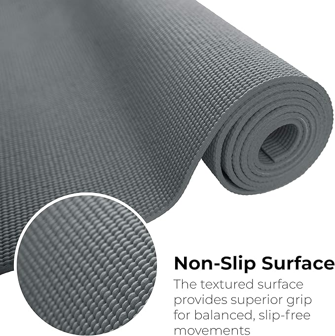 Hello Fit 10-Pack Yoga Mat, 68" x 24" Non Slip Exercise Mat, 4mm Thick Gym Mat for Fitness and Stretching, Bulk Non Toxic Yoga Mats for Schools and Studios