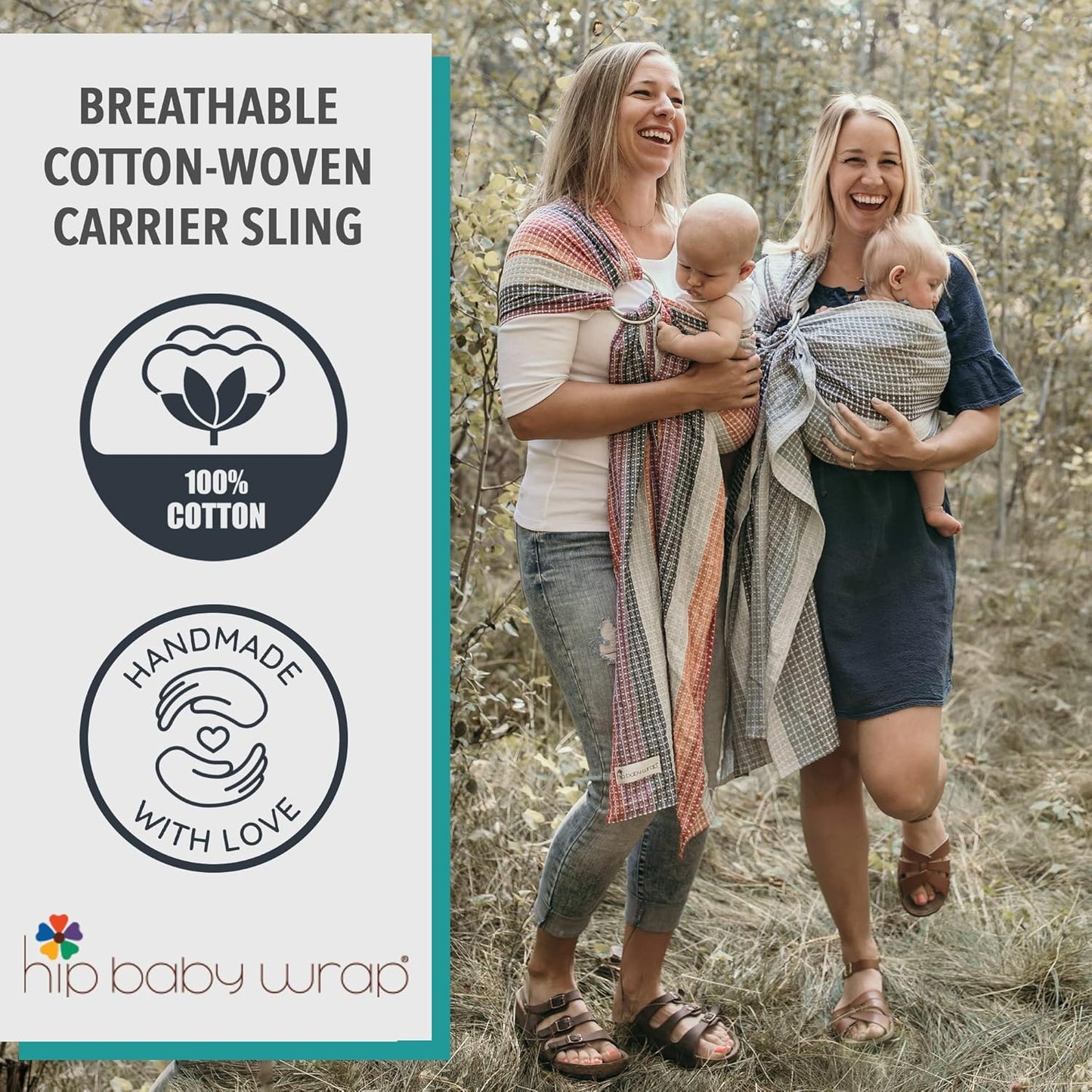 Hip Baby Wrap Ring Sling Baby Carrier for Infants and Toddlers - 100% Soft Cotton Baby Wraps Carrier for Babies 8-35 lbs - Perfect Baby Shower Gifts Moms and Dads - Nursing Cover (Moon Honeycomb)