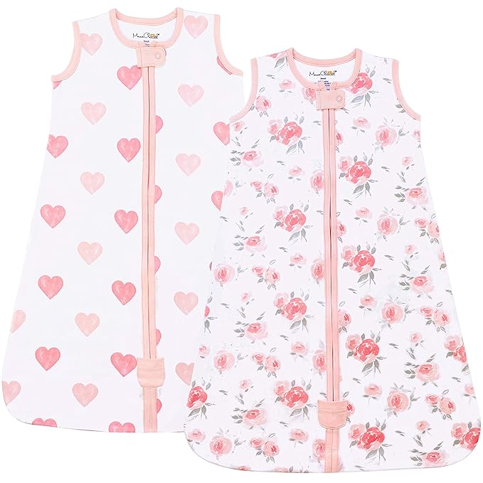 Mama Cheetah Baby Sleep Sack 0.5 TOG, Organic Cotton Baby Wearable Blanket with Two-Way Zipper, Swaddle Transition Baby Sleeping Bag for Newborn Infant Toddler Boy Girl, 12-18 Months