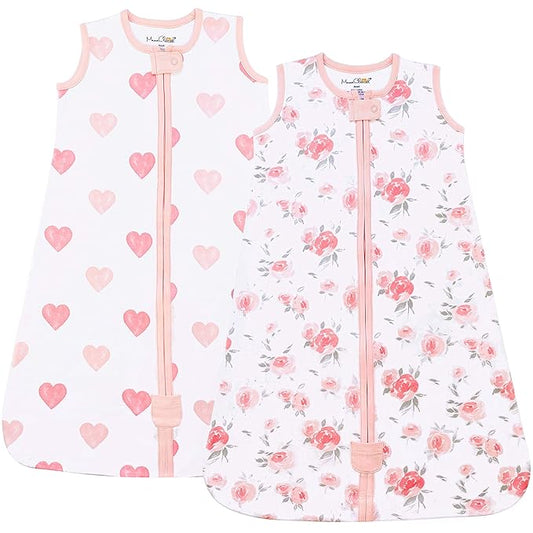 Mama Cheetah Baby Sleep Sack 0.5 TOG, Organic Cotton Baby Wearable Blanket with Two-Way Zipper, Swaddle Transition Baby Sleeping Bag for Newborn Infant Toddler Boy Girl, 18-24 Months