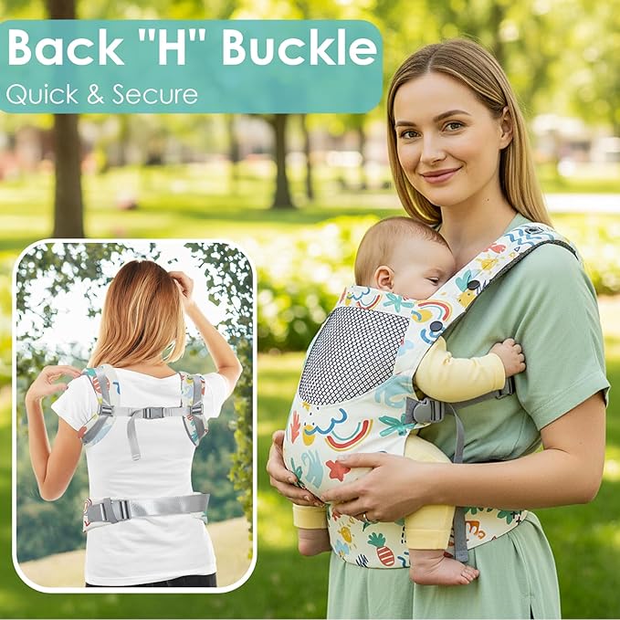 Infant Baby Front Carrier, Toddler Body Carrier, 7-66 Lbs Ergonomic Design, Lumbar Support, Lightweight Baby Chest Carriers (3-36 Months)