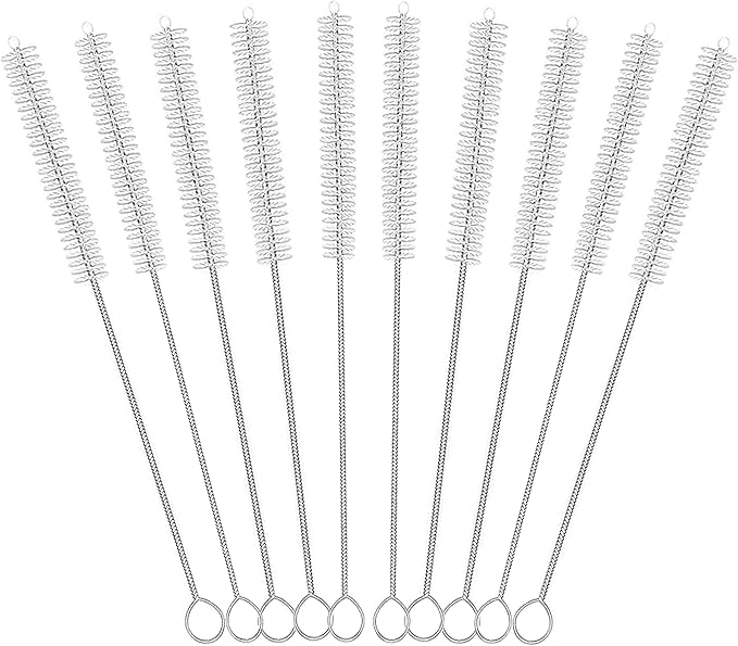Straw Cleaner for Reusable Straws,Straw Cleaner Brush Extra Long 12 Inch,Straw Brush Cleaner for Baby Bottle,Stanley Cup,Sippy Cup and Coffee Machine(10-Pack).