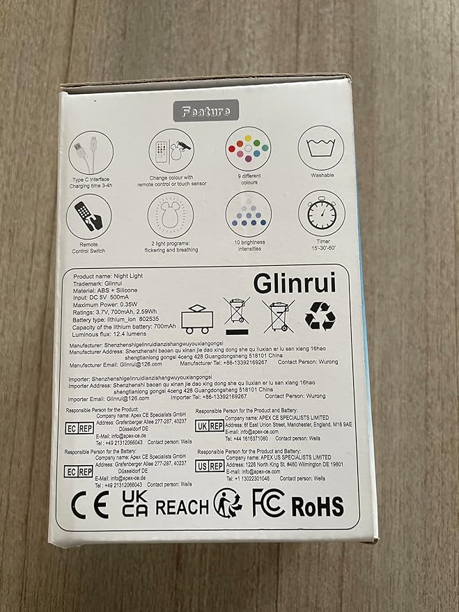 Fox Night Lights Bedside lamp, Bedroom Light for Kids, Baby Nursery lamps - Break Resistant, Eye Caring, Adjustable Brightness & Color and Time Setting, Gifts for Kids Babies Boy Girl - Medium