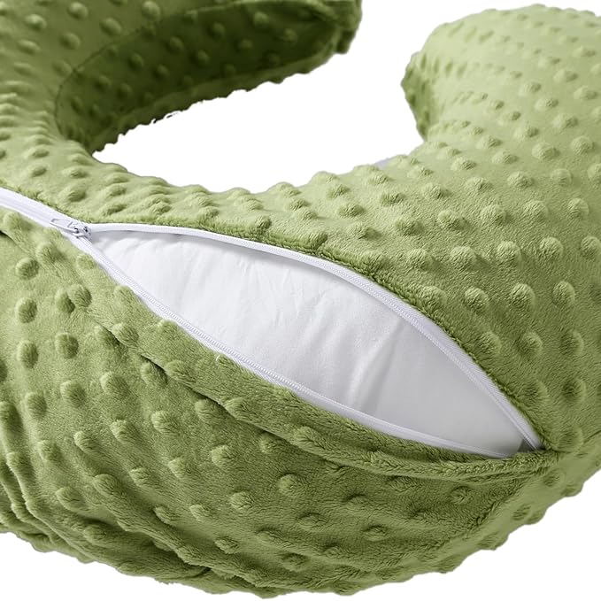 Nursing Pillow and Positioner for Breastfeeding, Ultra Soft Baby Breastfeeding Pillows for More Support for Mom and Baby, with Premium Removable Cover (Tarragon)