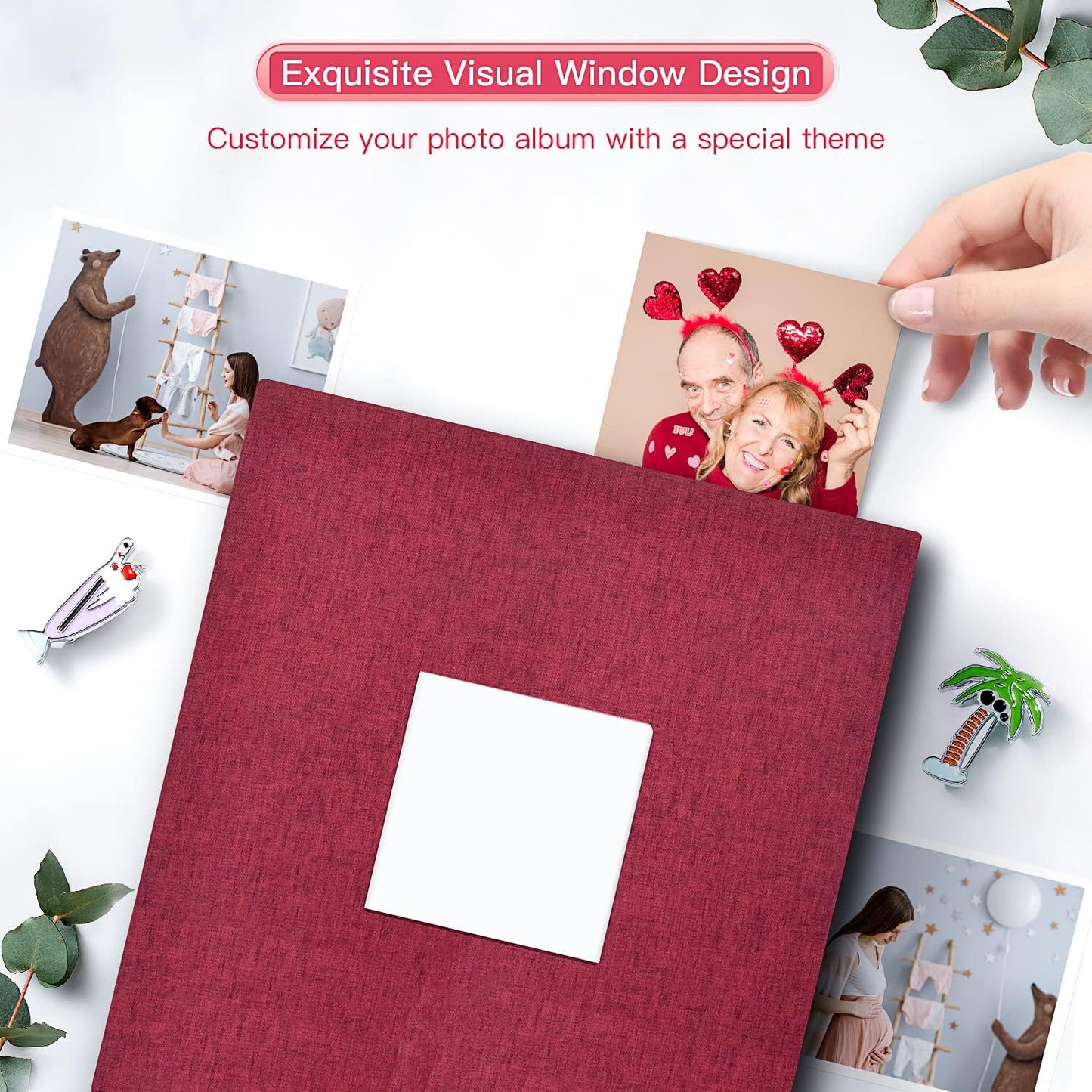 popotop Photo Album 4x6-600 Photos Photo Books with 600 Horizontal and Vertical Pockets,Linen Cover Albums for Family Wedding Anniversary Baby Vacation Pictures