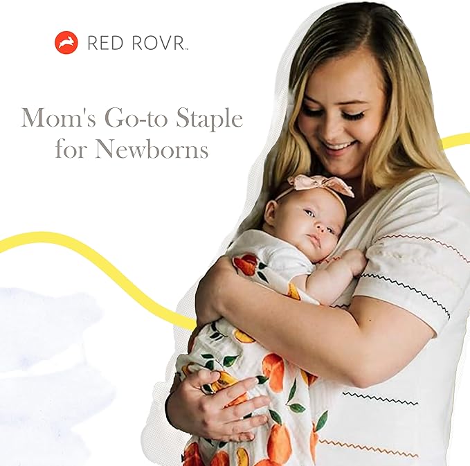 RED ROVR 100% Certified Organic Cotton Muslin Swaddle | Newborn Receiving Blanket | Baby Wrap | Boy, Girl, Unisex | Soft, Lightweight, Breathable | Burping, Nursing, Swaddling | 44"x44" | Jungle Lea