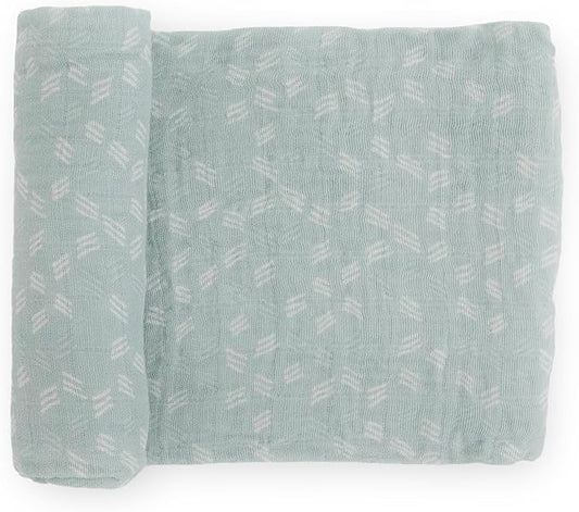Little Unicorn Premium Cotton Swaddle Baby Blanket | Breathable Fabric | for swaddling, Play, Nursing & More (Misty Field)