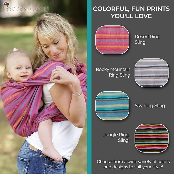 Woven Wrap Baby Carrier for Infants and Toddlers (Summer Rainbow)