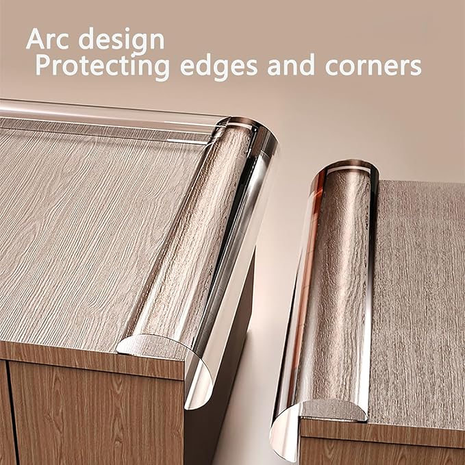 Edge Protector Strip, Corner Protector Baby,Corner Protectors for Furniture with3M Adhesiveft，Safe for Table, Fireplace (0.6x0.6 in Width 13.1 ft Length)