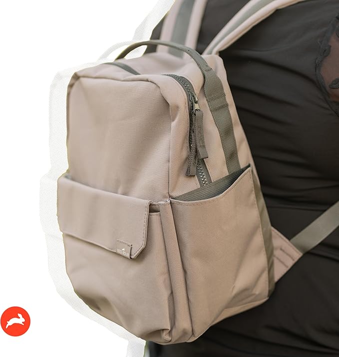RED ROVR Mini Roo Lightweight Backpack | 6 pockets for everyday essentials (Truffle)