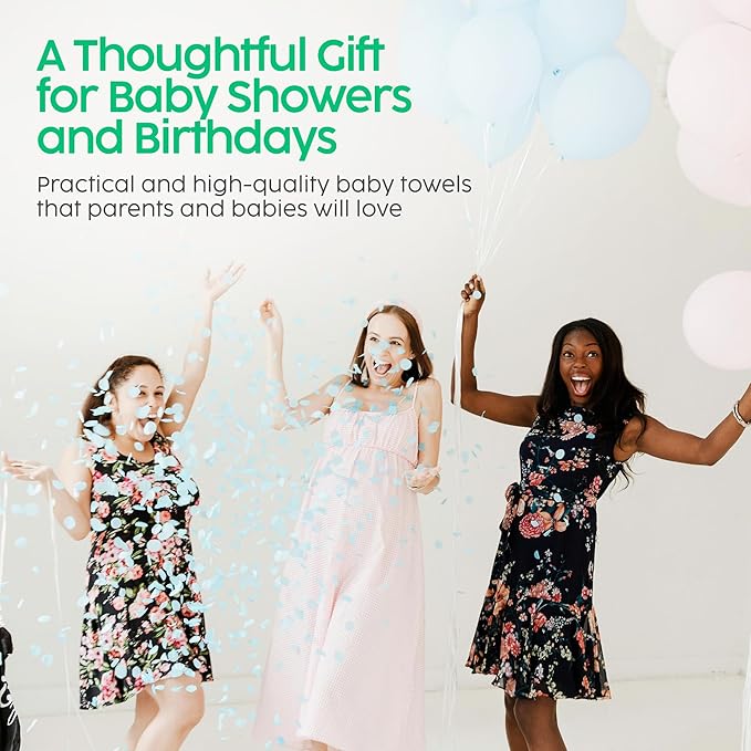 San Francisco Baby Towels for Newborn - Hooded Baby Bath Towels for Boys and Girls, Kids Bath Towels with Hood, White