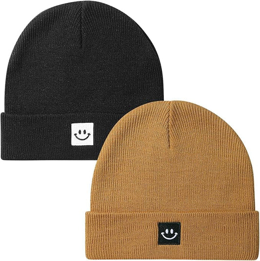 2Pack Baby Beanie Knit Toddler Hat for Girls Boys 0-8 Years